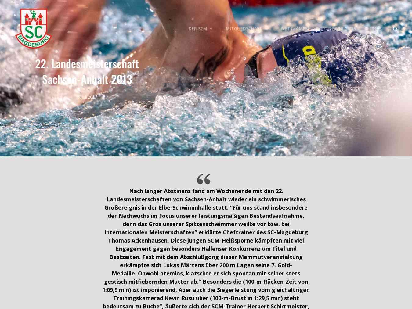 Veranstalterhomepage - http://scm-schwimmen.de/2013/07/22-landesmeisterschaft-sachsen-anhalt-2013/