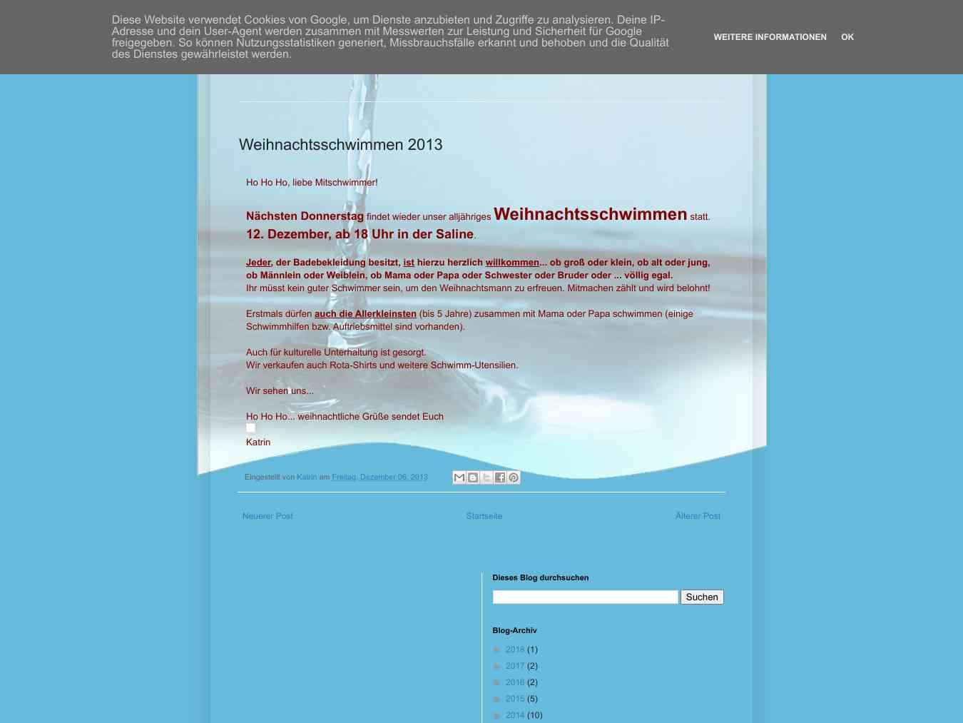 Veranstalterhomepage - http://svrhs-mobydick.blogspot.com/2013/12/weihnachtsschwimmen-2013.html