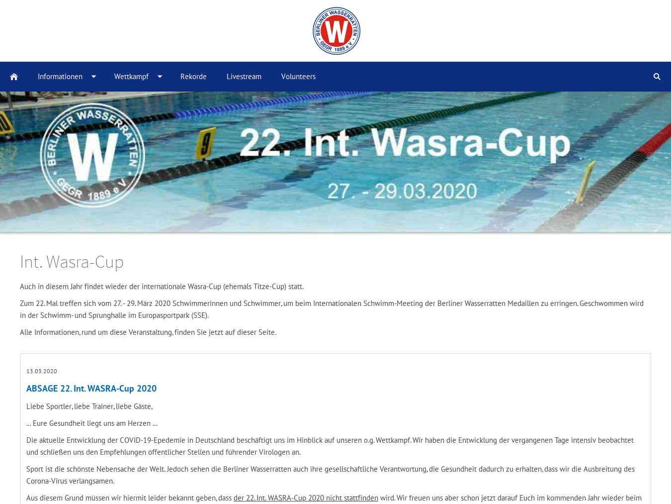 Veranstalterhomepage - http://www.titze-cup.de