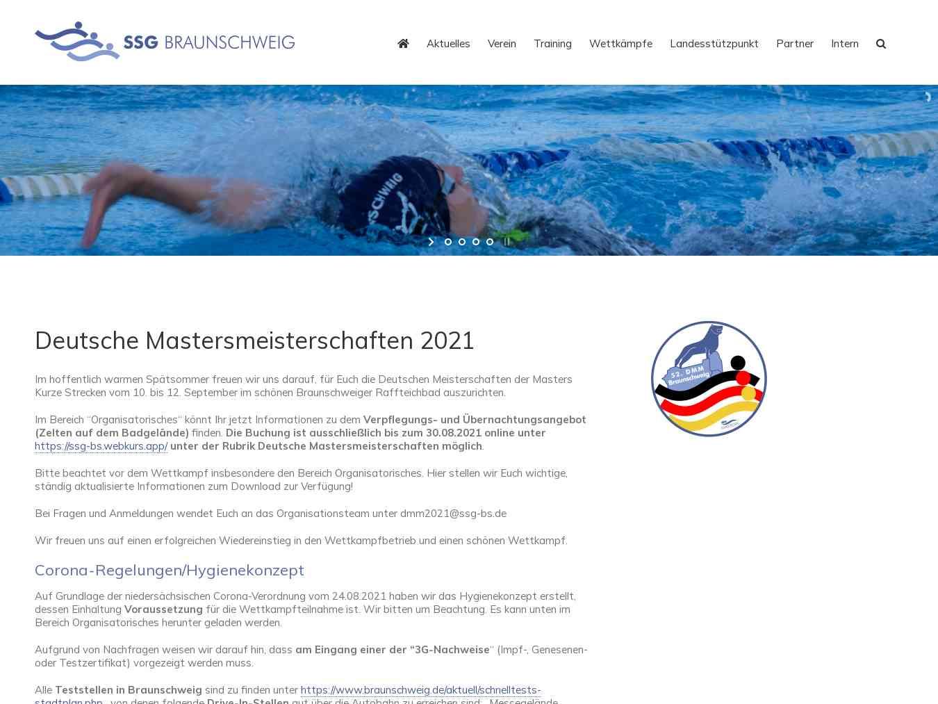 Veranstalterhomepage - https://www.ssg-bs.de/wettkaempfe/deutsche-mastersmeisterschaften-2021/
