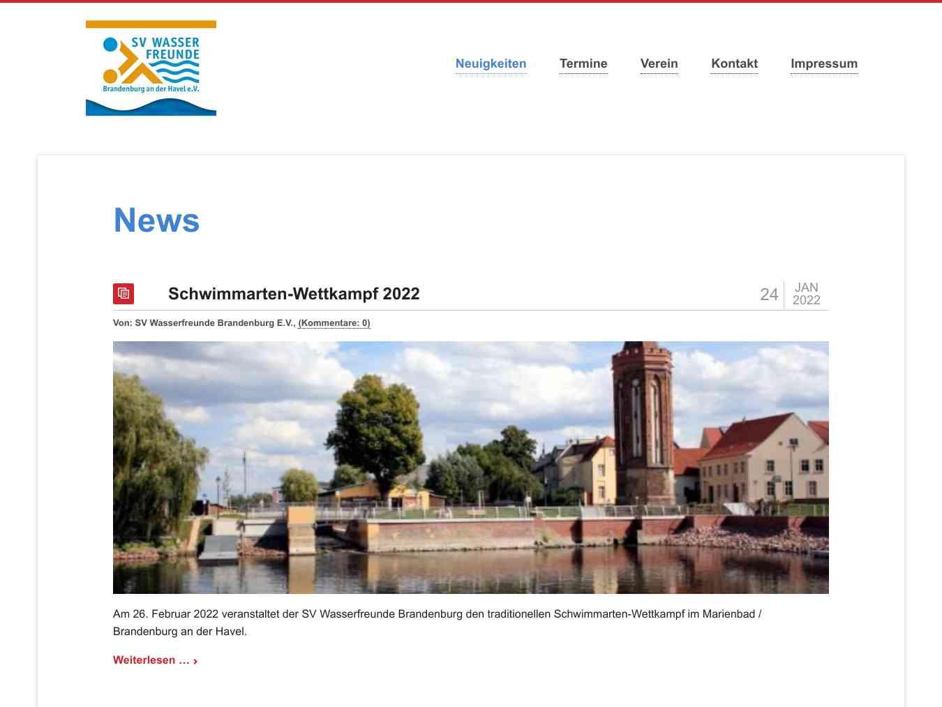 Veranstalterhomepage - http://www.wasserfreunde-brb.de/