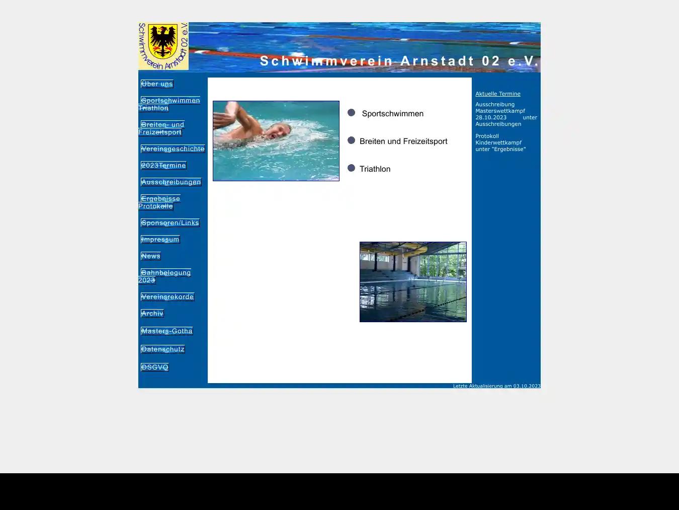 Veranstalterhomepage - https://www.schwimmverein.arnstadt.de/