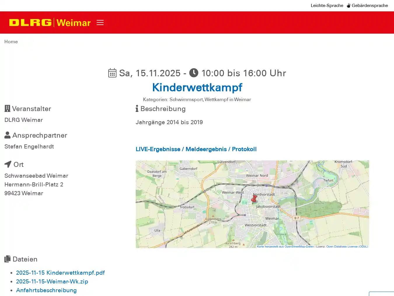 Veranstalterhomepage - https://weimar.dlrg.de/termindetails/kinderwettkampf-502469-t/