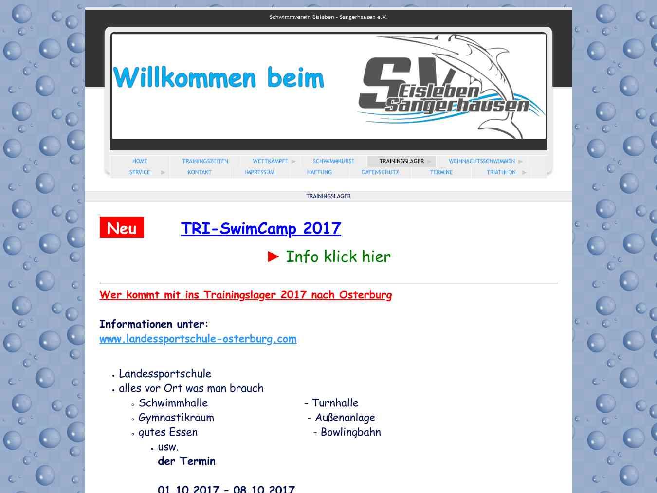 Veranstalterhomepage - http://www.schwimmverein-eisleben.de/5.html