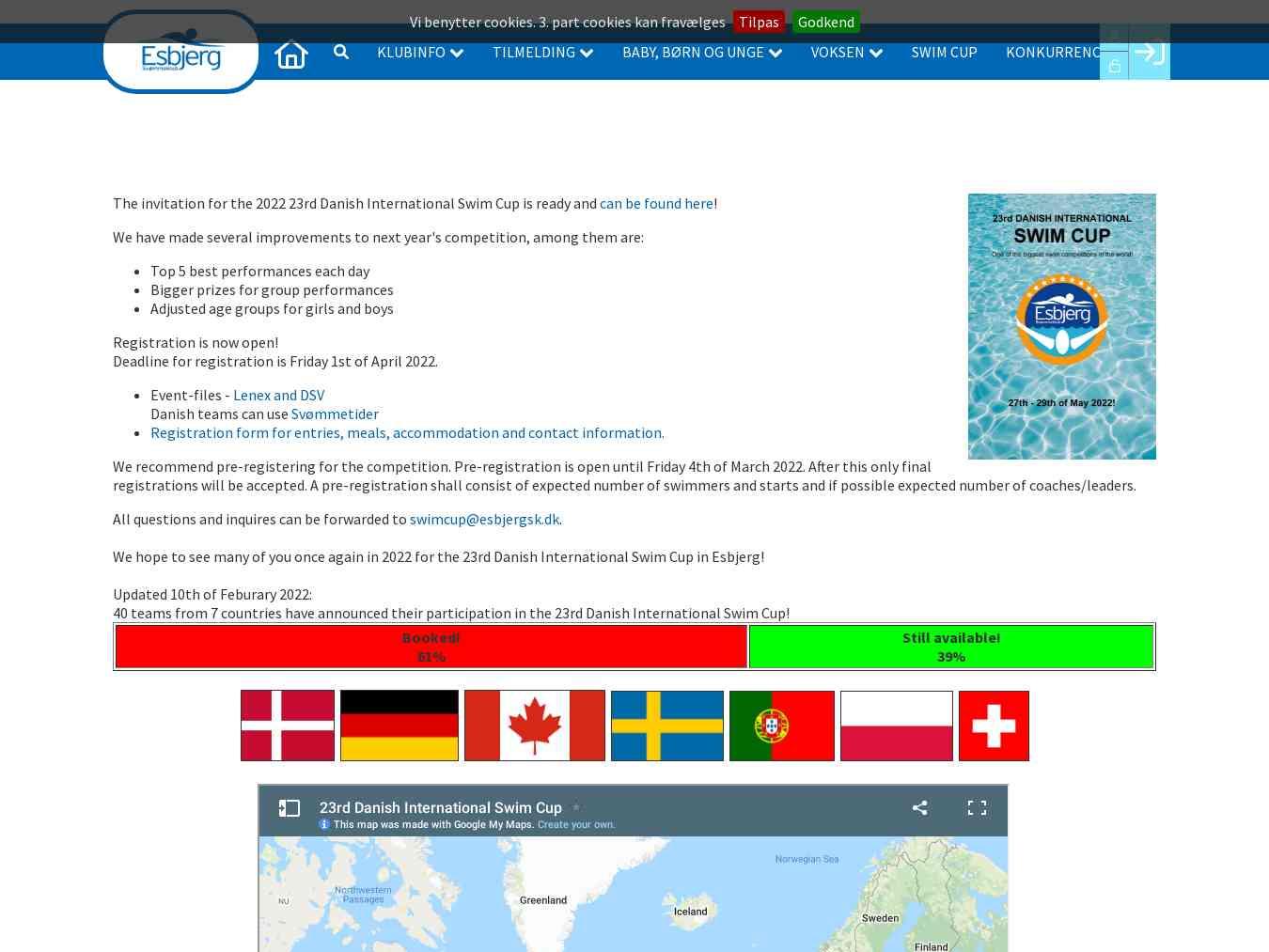 Veranstalterhomepage - http://www.swimcup.dk/